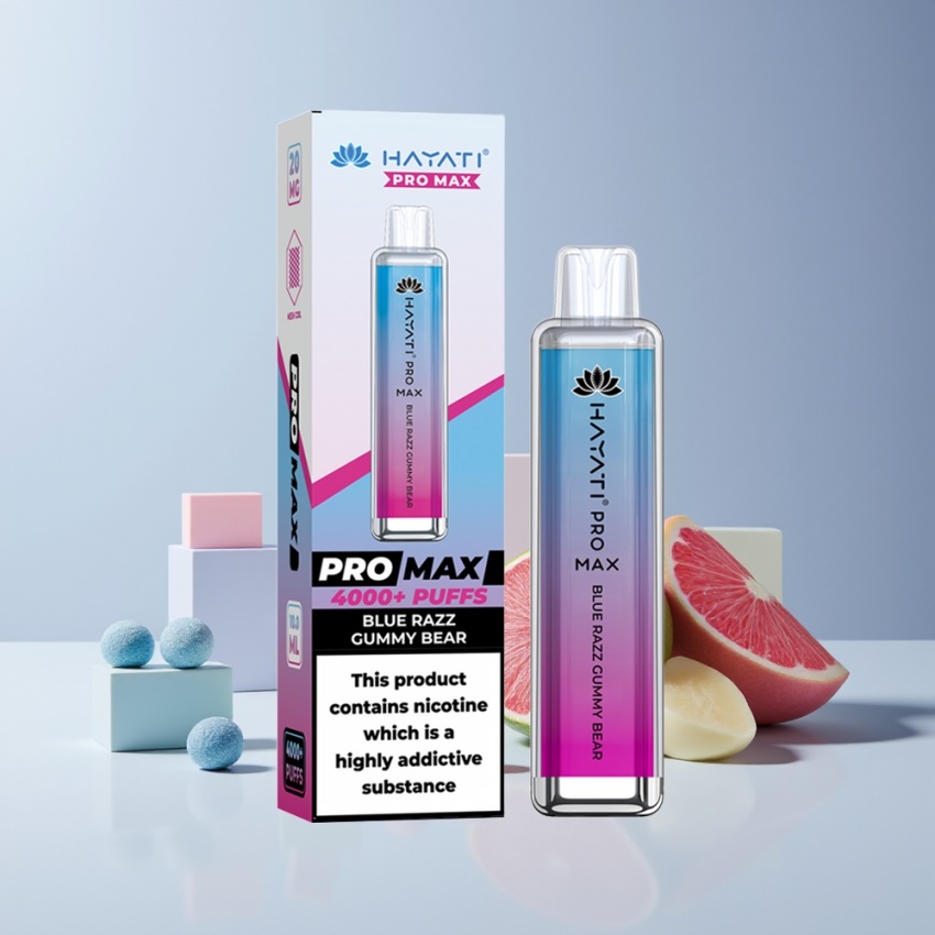 Hayati Pro Max 4000 Puffs magyar nagykereskedés Kék Málna Gumicukor 5% Nikotin