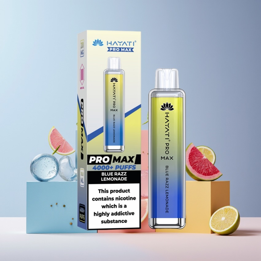 Hayati Pro Max 4000 Puffs magyar nagykereskedés Kék Málna Limonádé 2ml TPD