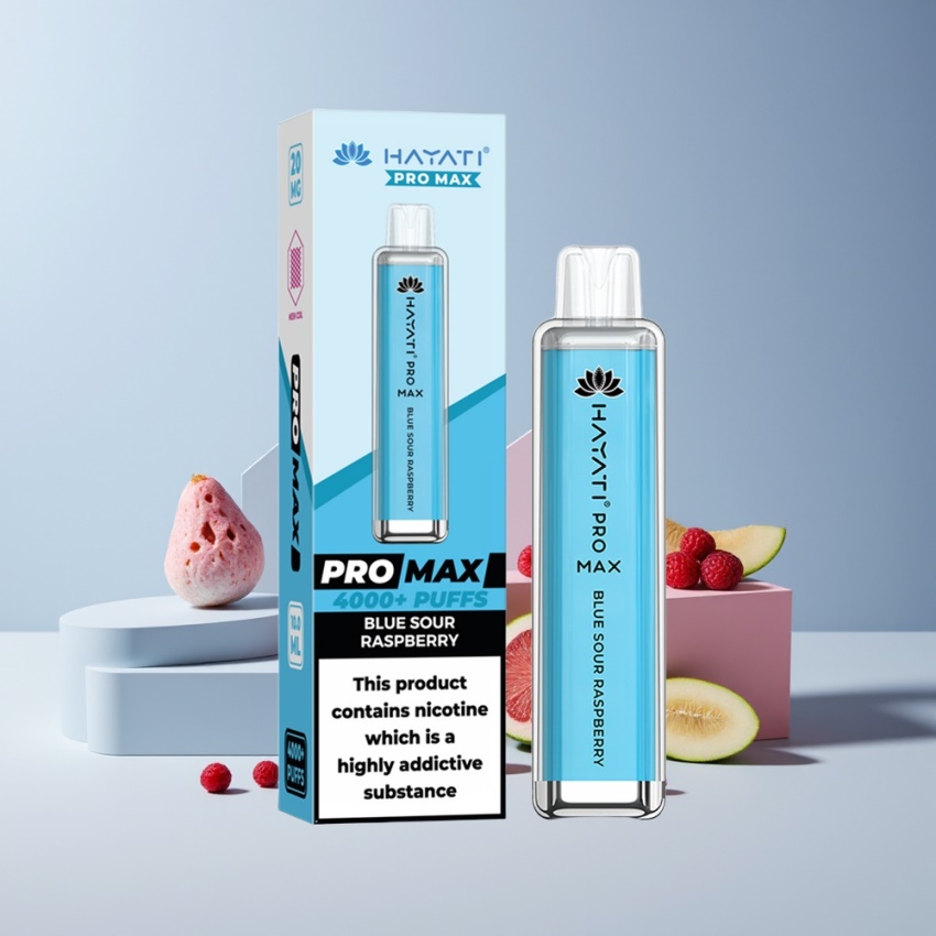 Hayati Pro Max 4000 Puffs magyar nagykereskedés Kék Savanyú Málna 1400mAh