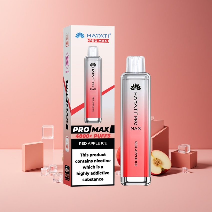 Hayati Pro Max 4000 Puffs magyar nagykereskedés Piros Alma Jég 1400mAh
