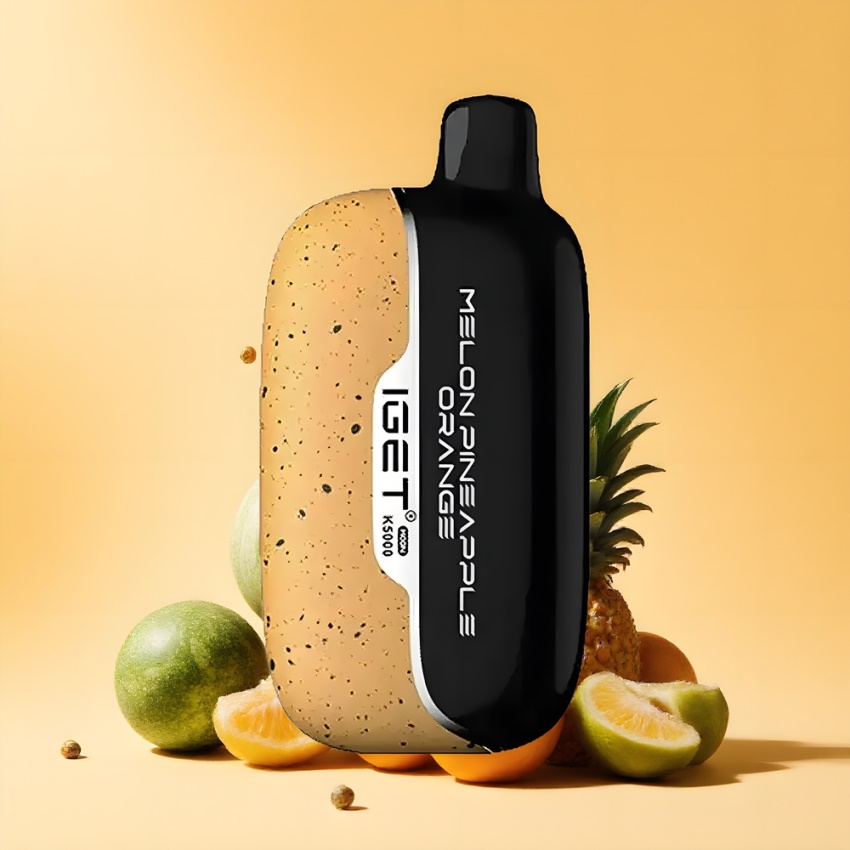 IGET Hold K5000 Puffs Eldobható E-vape Dinnye-Ananász-Narancs (49.5x25.3x99.4 mm) magyar nagykereskedés
