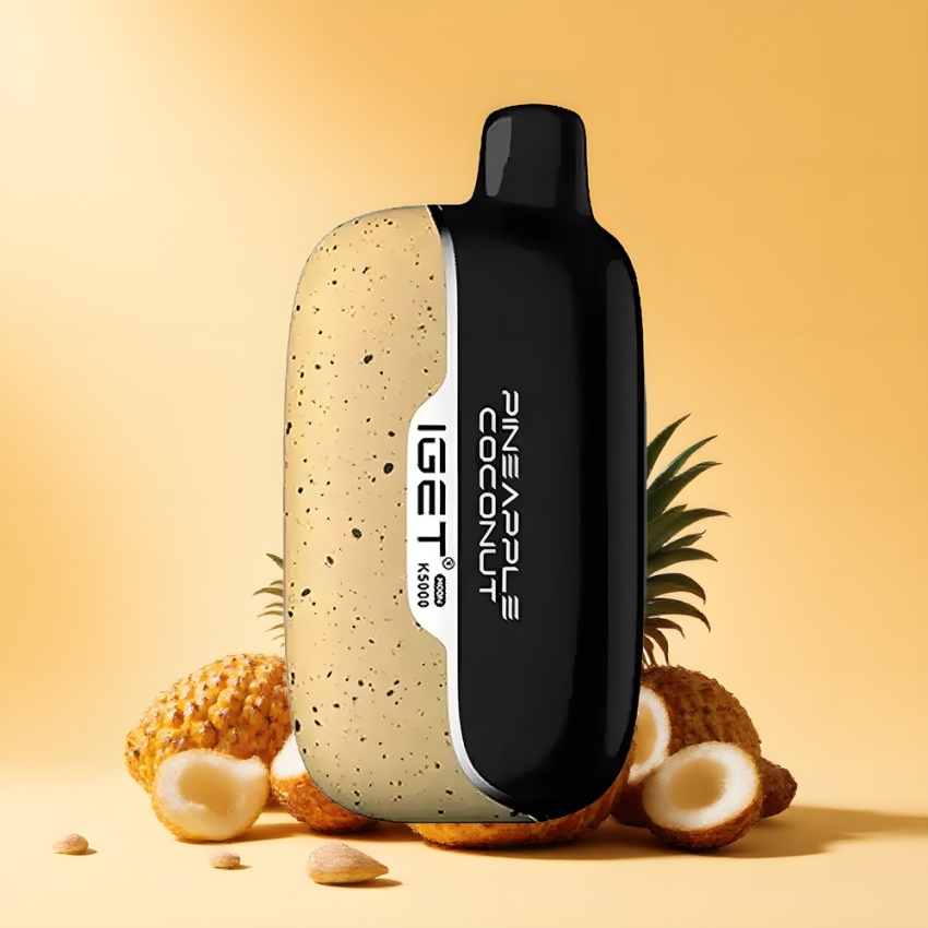IGET Hold K5000 Puffs Elszívható E-pipa Ananász Kókusz (Mesh Coil 1.35 Ohm) magyar nagykereskedés