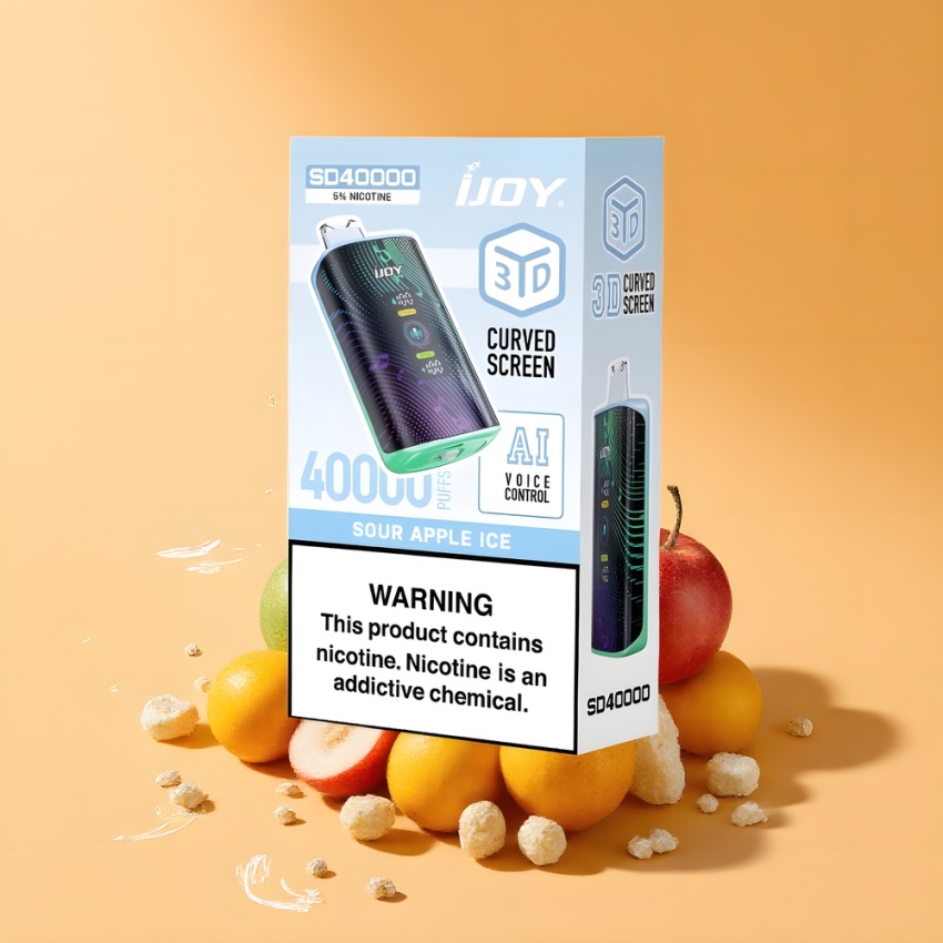 IJOY SD 40000 Puffs Magyar Nagykereskedés Eldobható Vape Savanyú Alma Jég (30W)