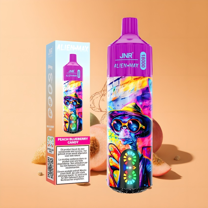JNR Alien Max 18000 Puffs Dual Mesh, őszibarack-áfonya magyar nagykereskedés
