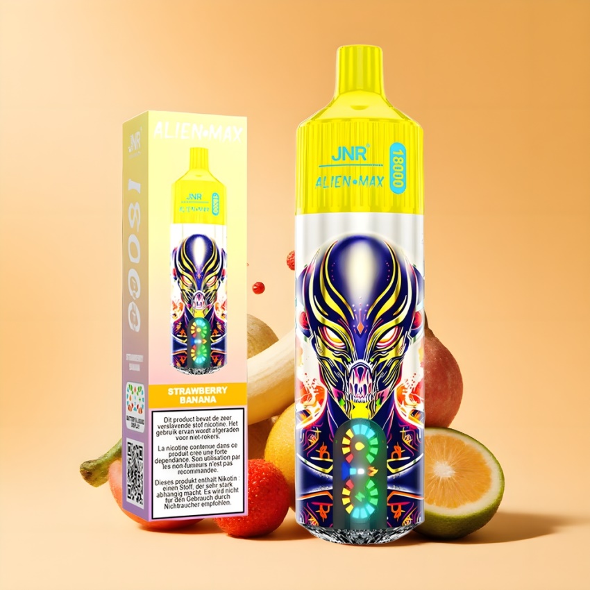 JNR Alien Max 18000 Puffs magyar nagykereskedés Eper-Banan Dual Mesh Coil