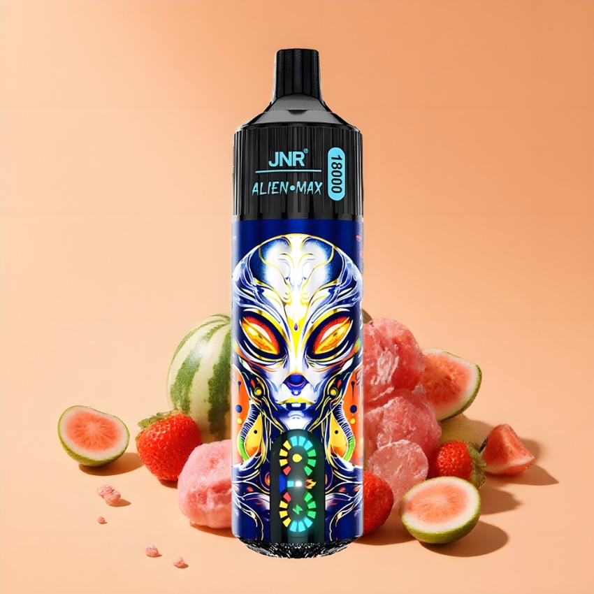JNR Alien Max 18000 Puffs magyar nagykereskedés Eper-Görögdinnye Buborékrágó Dual Mesh