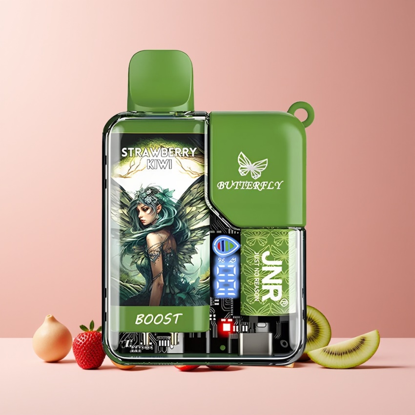 JNR Butterfly 8500 Puff magyar nagykereskedés Eper-Kiwi Áttetsző Test