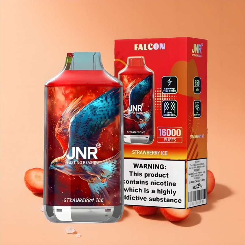 JNR Falcon 16000 Puffs 22ml magyar nagykereskedés Eper Jég