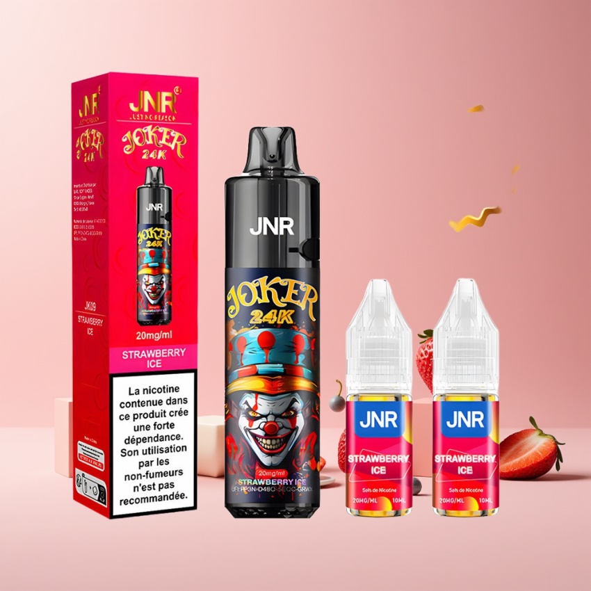 JNR Joker 24K Puffs 2+10ml Refillable magyar nagykereskedés Eper Jég