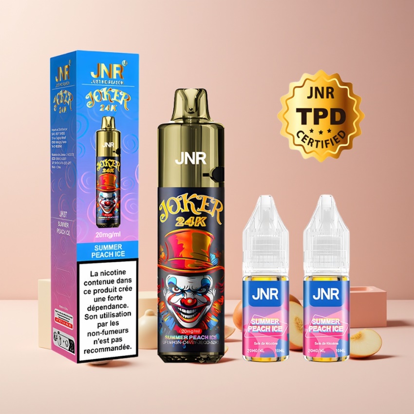 JNR Joker 24K Puffs 800mAh magyar nagykereskedés Nyári Őszibarack Jég