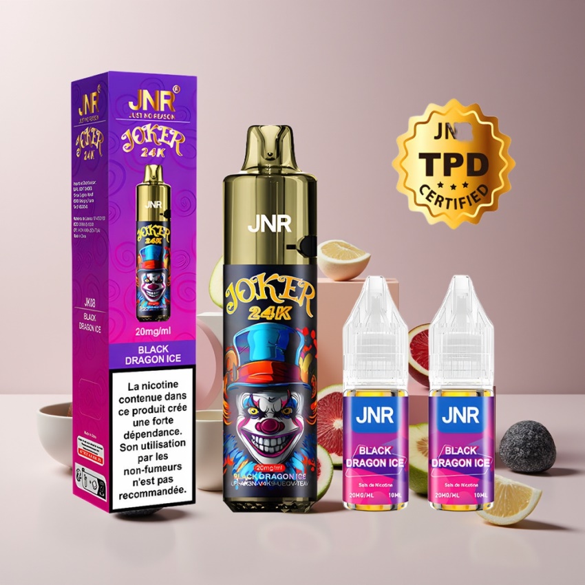 JNR Joker 24K Puffs magyar nagykereskedés Fekete Sárkány Jég 800mAh