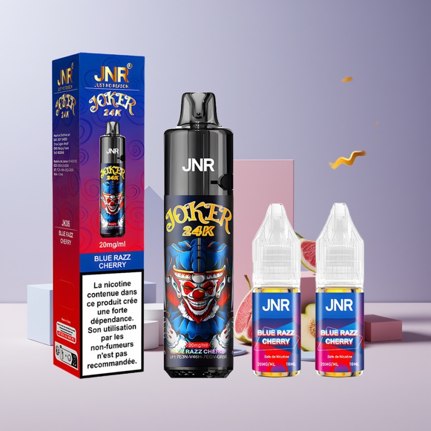 JNR Joker 24K Puffs magyar nagykereskedés Kék Málna-Cseresznye 800mAh