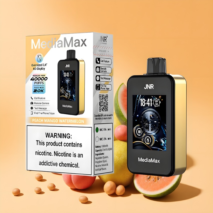 JNR MediaMax 40000 Puffs Dual Mesh magyar nagykereskedés Őszibarack Mangó Görögdinnye