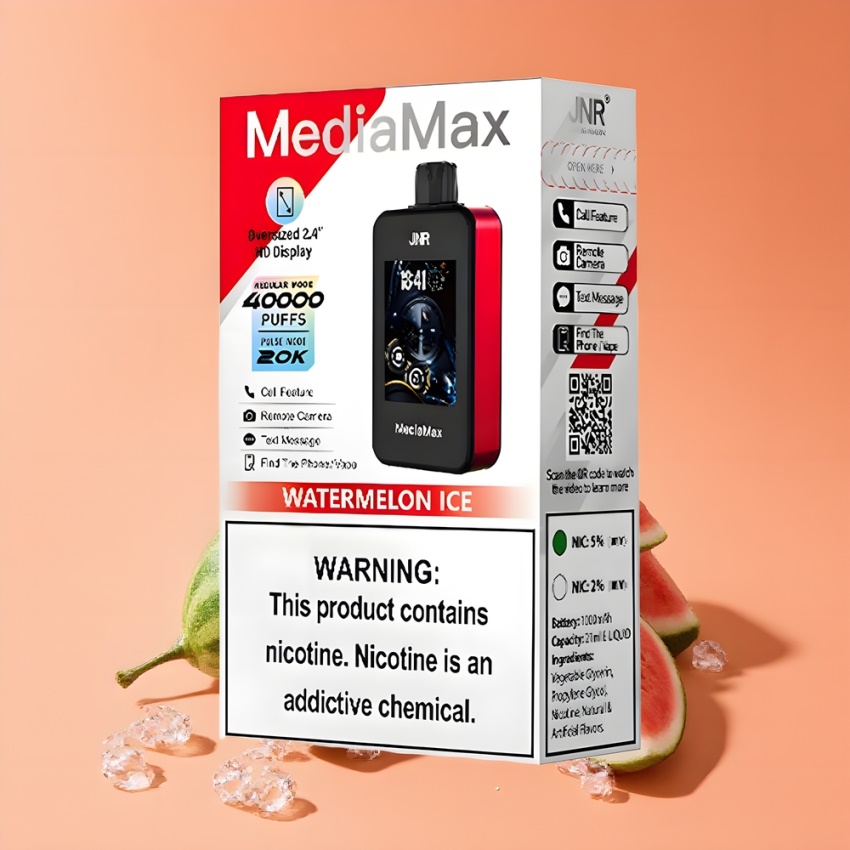 JNR MediaMax 40000 Puffs magyar nagykereskedés Dinamikus Dupla Rost (Görögdinnye Jég)