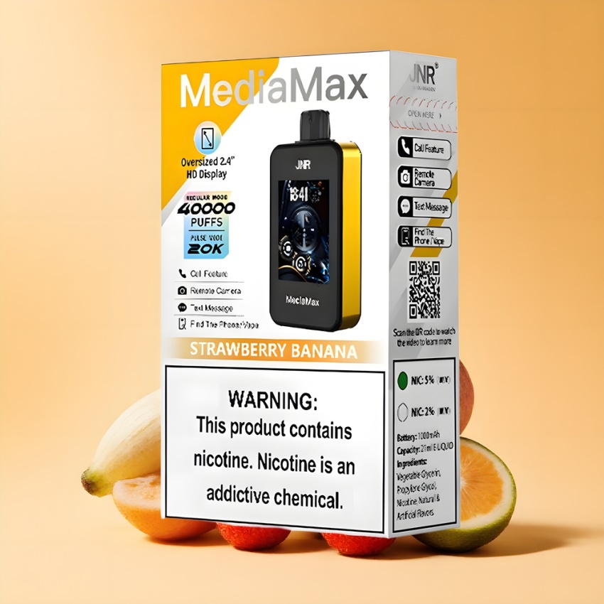 JNR MediaMax 40000 Puffs magyar nagykereskedés Eper-Banan 21mL