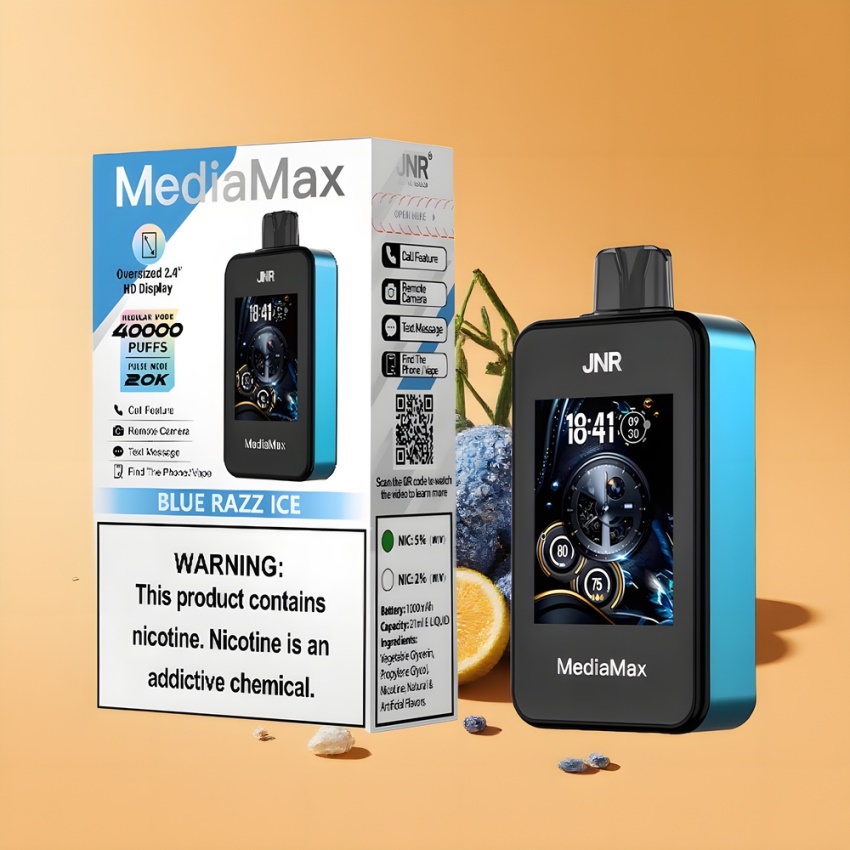 JNR MediaMax 40000 Puffs magyar nagykereskedés Kék Málna Jég Dual Mesh Coil