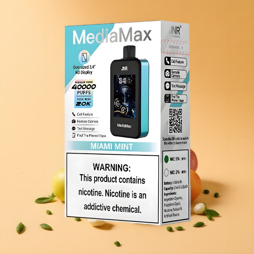 JNR MediaMax 40000 Puffs magyar nagykereskedés Miami Menta 21mL