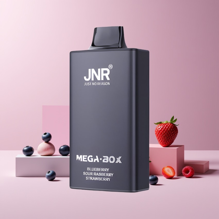 JNR Mega Box 25000 Puff magyar nagykereskedés Kékáfonya Savanyú Málna Eper Kettős háló