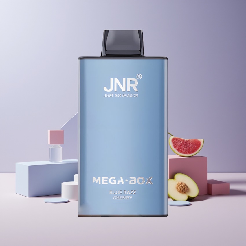JNR Mega Box 25000 Puffs magyar nagykereskedés Kékes Málna-Cseresznye Kettős háló