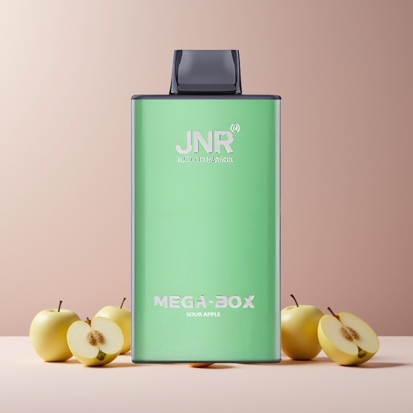 JNR Mega Box 25000 Puffs magyar nagykereskedés Savanyú Alma Kettős háló