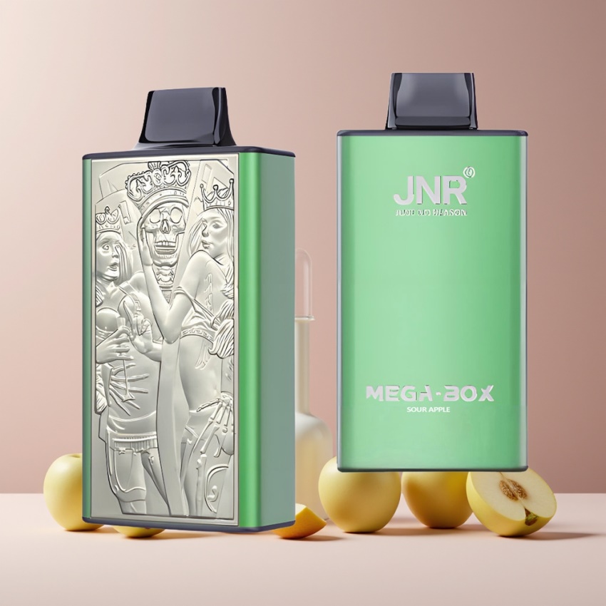 JNR Mega Box 25000 Puffs magyar nagykereskedés Savanyú Alma Kettős háló