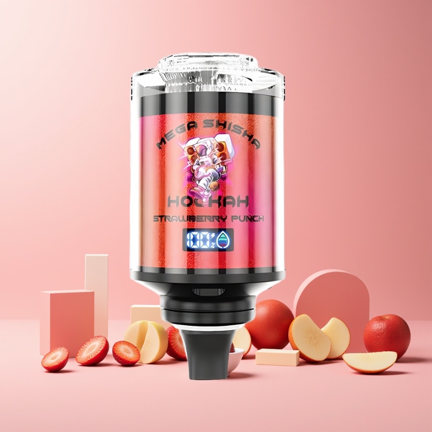 JNR Mega Shisha Hookah 100K 2200mAh magyar nagykereskedés Eper Ütés
