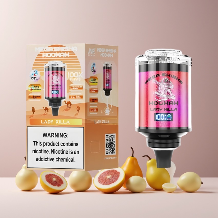 JNR Mega Shisha Hookah 100K Desktop Lady Killa magyar nagykereskedés 2200mAh