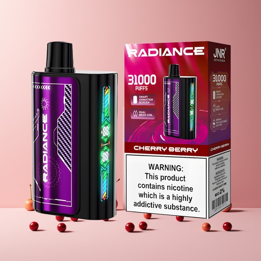 JNR Radiance 31000 Puffs magyar nagykereskedés Cseresznye-Bogyó Kettős háló Coil