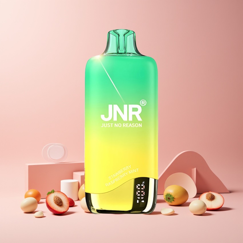 JNR Rainbow 10500 Puff magyar nagykereskedés Eledő e-Vape Eper-Őszibarackmenta 18ml