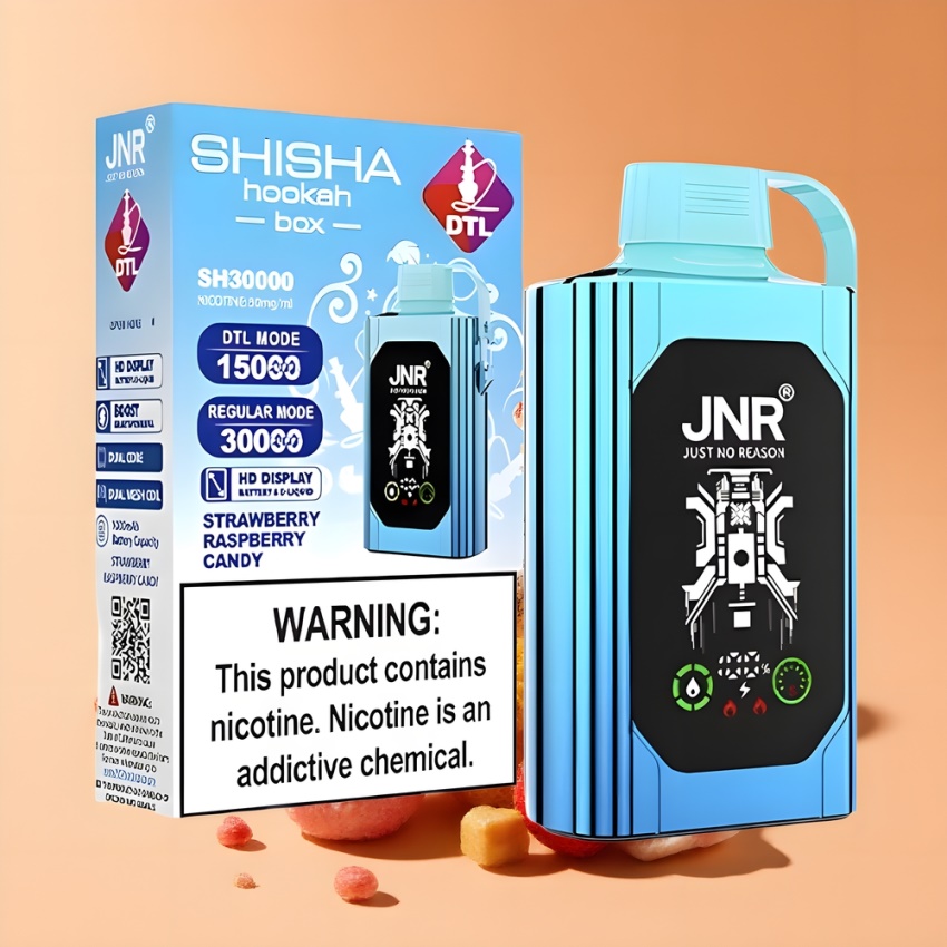 JNR Shisha Hookah Box 20500 Puffs (25ml) magyar nagykereskedés Eper Málna Cukorka