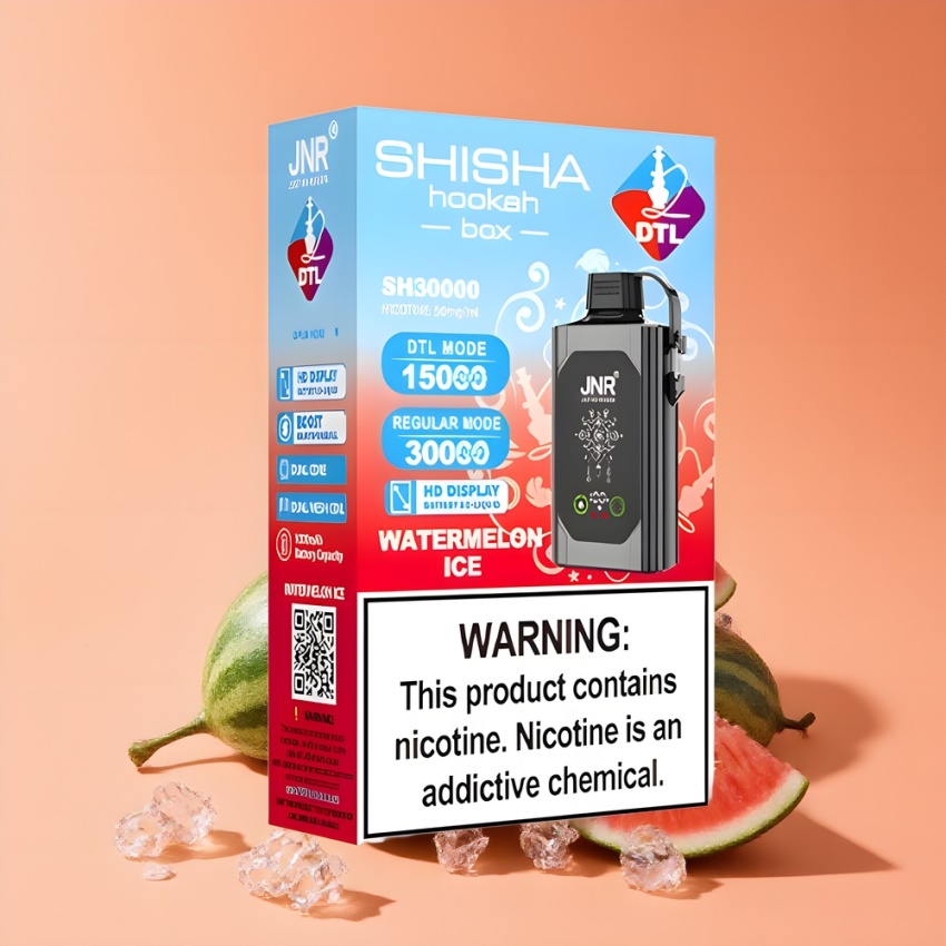 JNR Shisha Hookah Box 20500 Puffs Dual Mesh Coil Görögdinnye Jég magyar nagykereskedés
