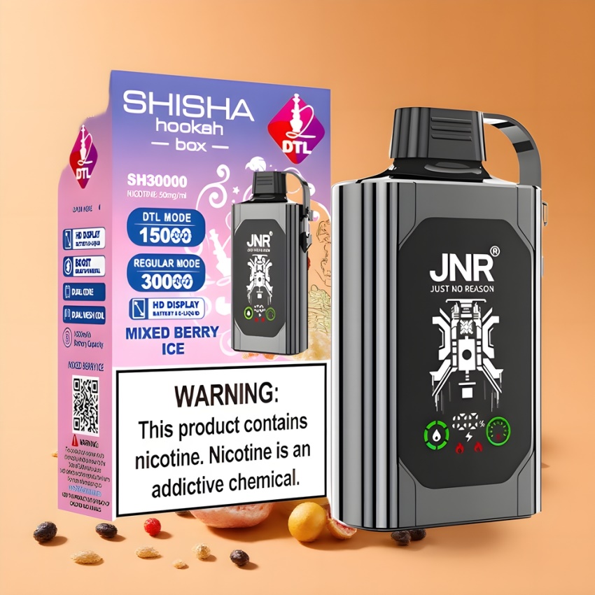 JNR Shisha Hookah Box 20500 Puffs magyar nagykereskedés Kevert Bogyó Jég 25ml Dual Mesh