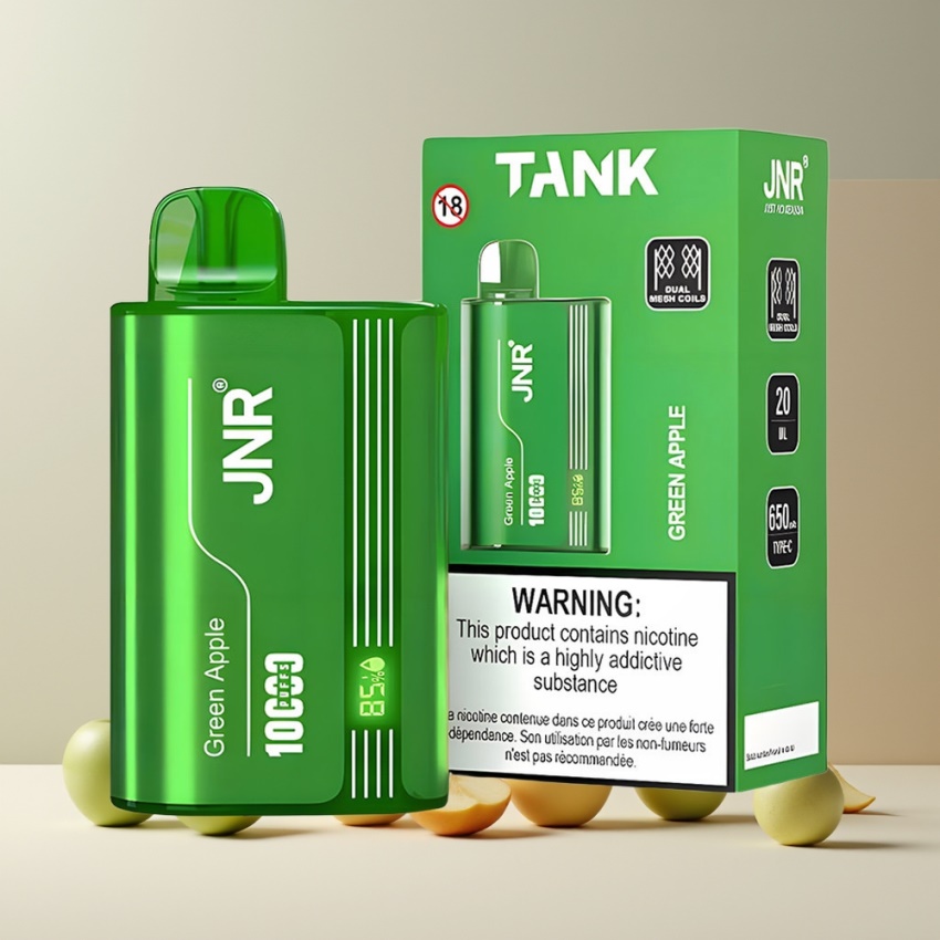 JNR Tank 10000 Puffs Kettős háló magyar nagykereskedés Zöldalma Őszibarack Körte