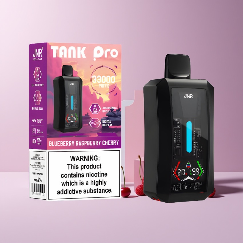 JNR Tank Pro 33000 Puff magyar nagykereskedés Képernyős Áfonya Málna Cseresznye