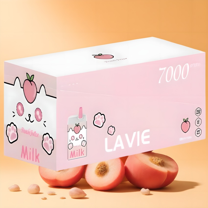 Lavie Milk 7000 Puffs 16ML Egybefüggő E-liquides Barackmagyar nagykereskedés