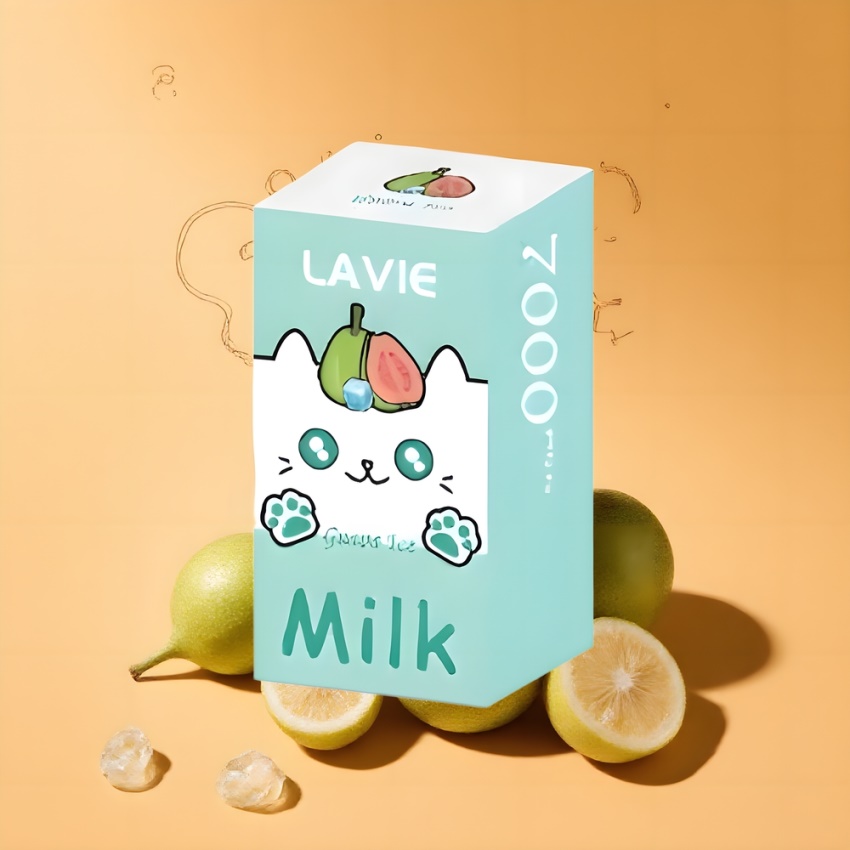 Lavie Milk 7000 Puffs Eldobható E-cigaretta Guava Jég (600mAh) magyar nagykereskedés
