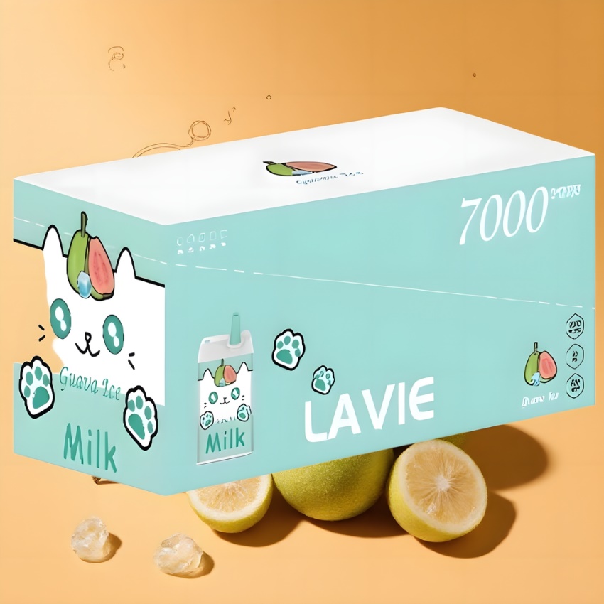 Lavie Milk 7000 Puffs Eldobható E-cigaretta Guava Jég (600mAh) magyar nagykereskedés