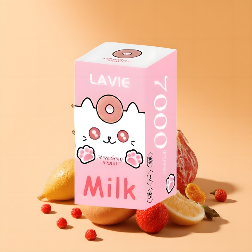 Lavie Milk 7000 Puffs magyar nagykereskedés Eper Fánk 16ML