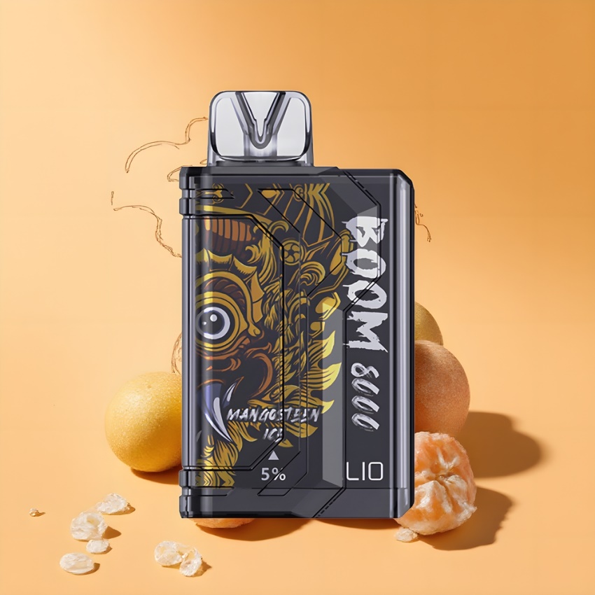 LIO BOOM PRO 8000 Puffs Eldobható Vape Mangósztán Jég, 15ml magyar nagykereskedés