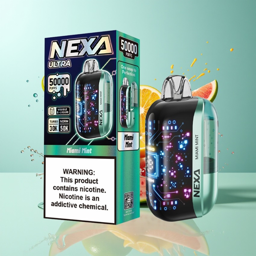 NEXA Ultra 50K Disposable Vape Miami Menta 20ml magyar nagykereskedés