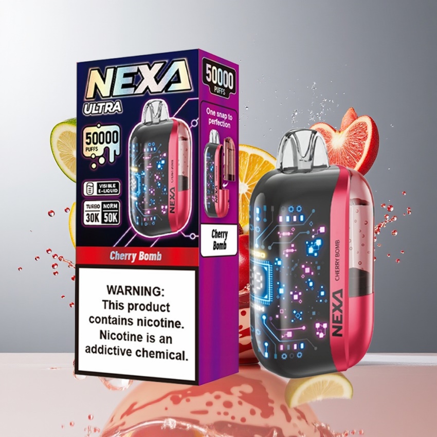 NEXA Ultra 50K magyar nagykereskedés 20ml Cseresznye Bomba Disposable Vape