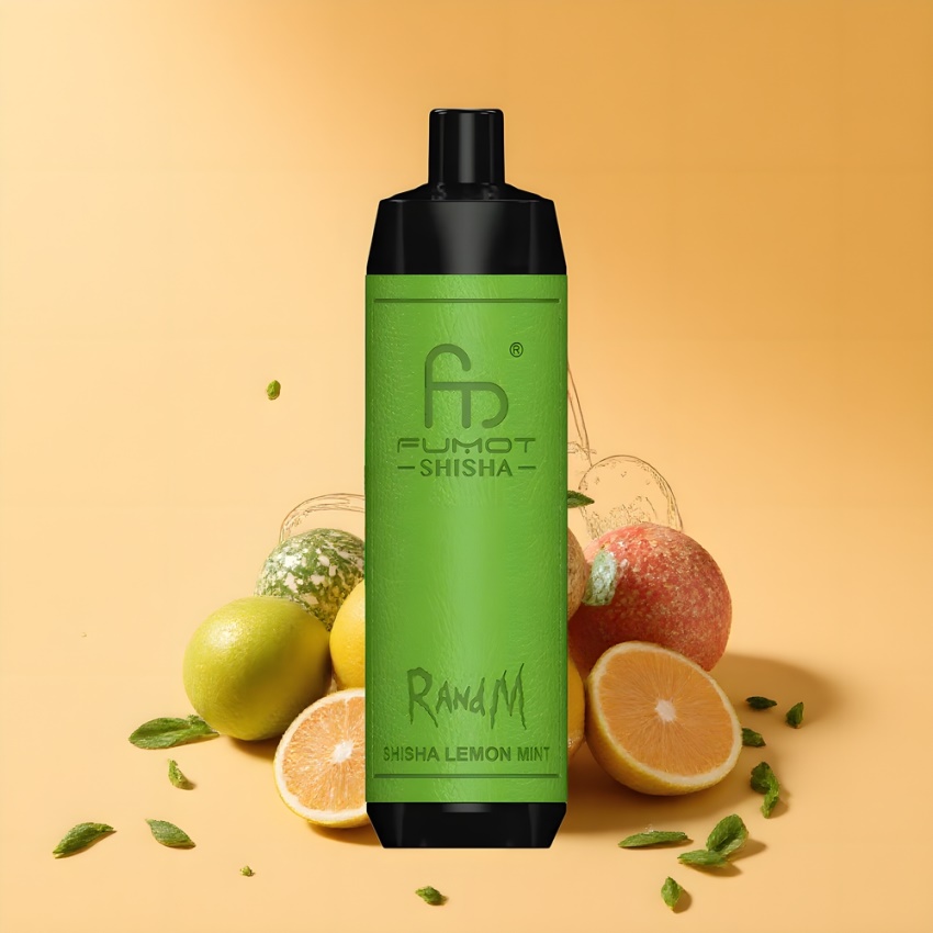 RandM Fumot Shisha 10000 Puffs (Citrom Menta) LED magyar nagykereskedés