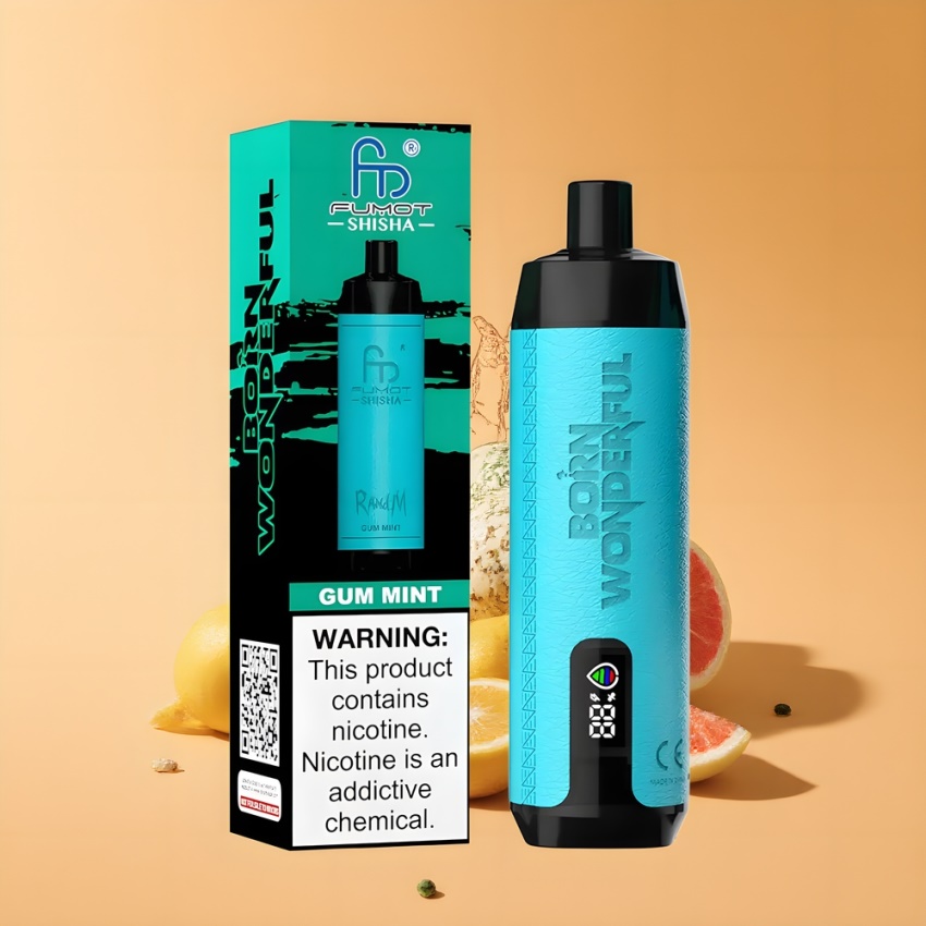 RandM Fumot Shisha 10000 Puffs Eldobható Vape Rágógumi Menta (18ml) magyar nagykereskedés