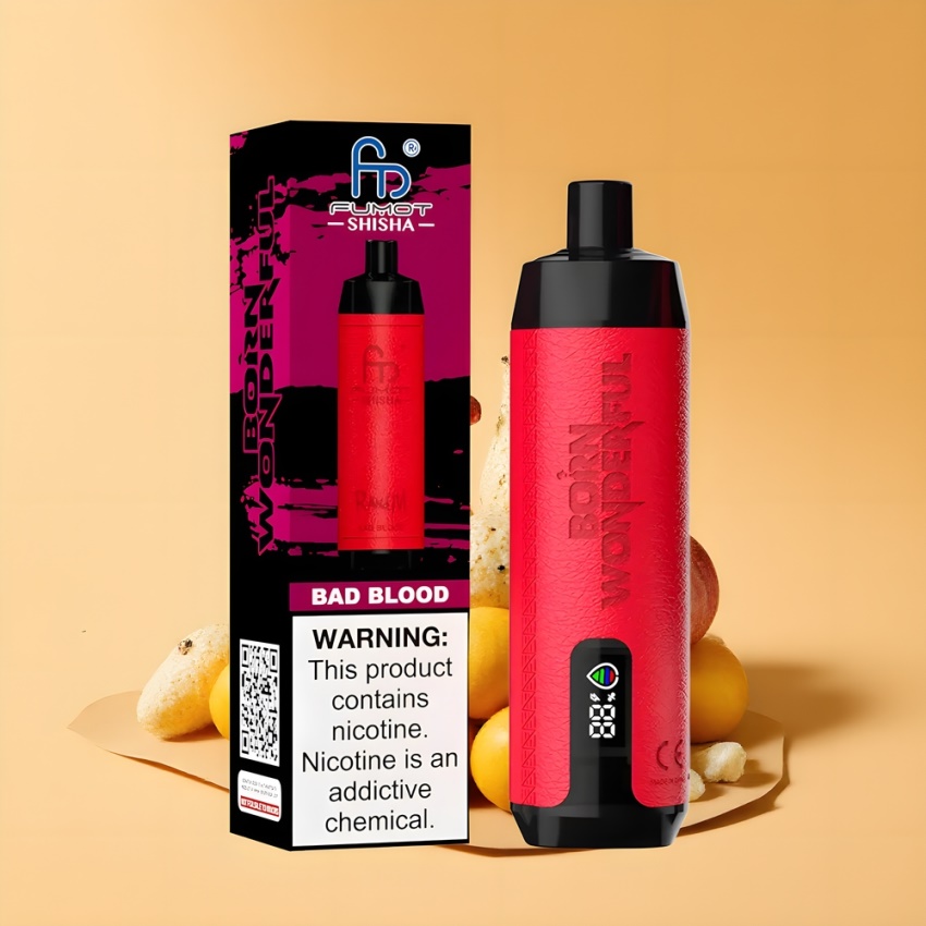 RandM Fumot Shisha 10000 Puffs Eldobható Vape Rossz Vér (0,6ohm Mesh) magyar nagykereskedés