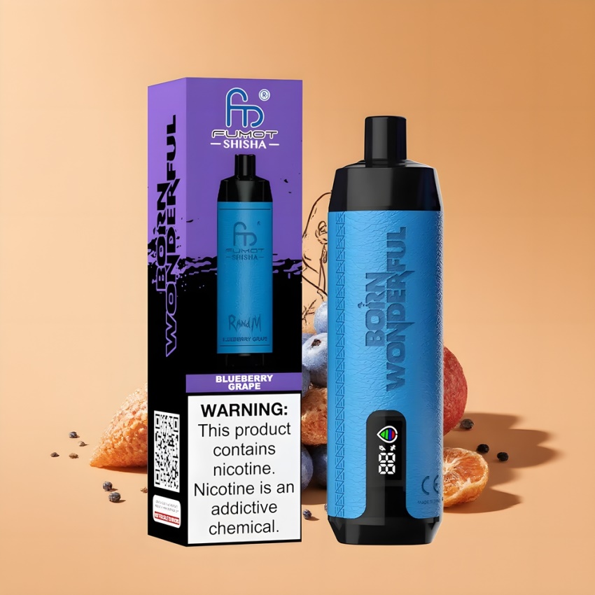 RandM Fumot Shisha 10000 Puffs (Kékáfonya Szőlő) magyar nagykereskedés, 18ml