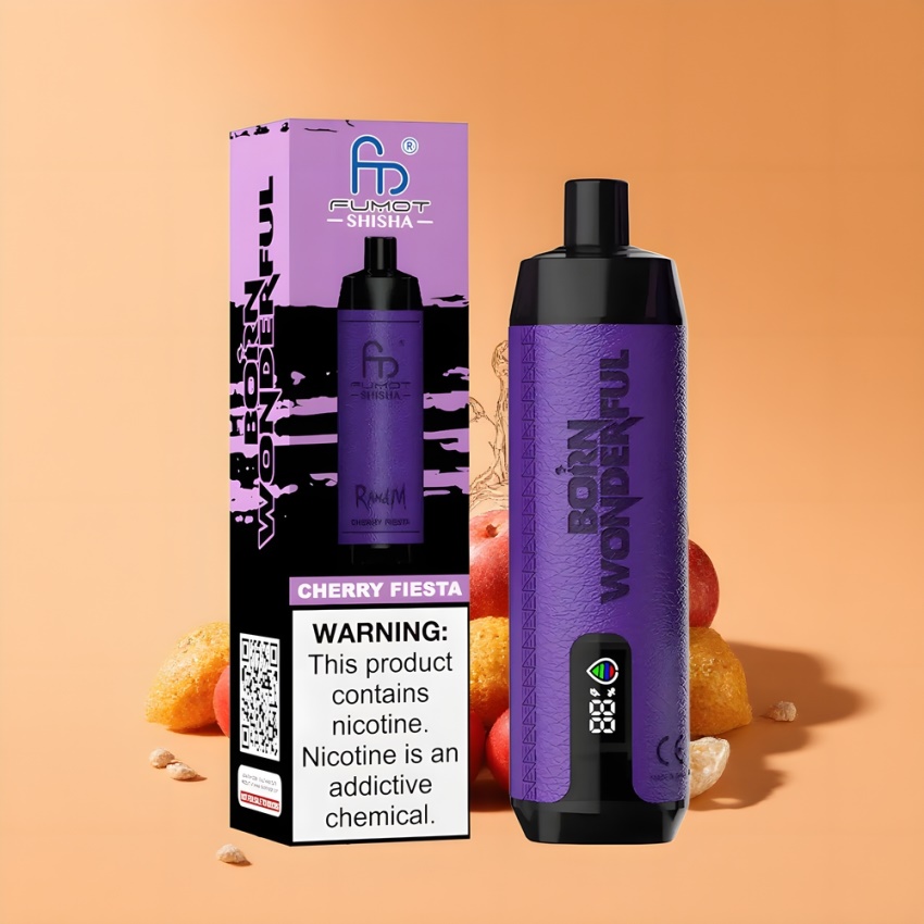 RandM Fumot Shisha 10000 Puffs LED magyar nagykereskedés Cseresznya Fesztivál