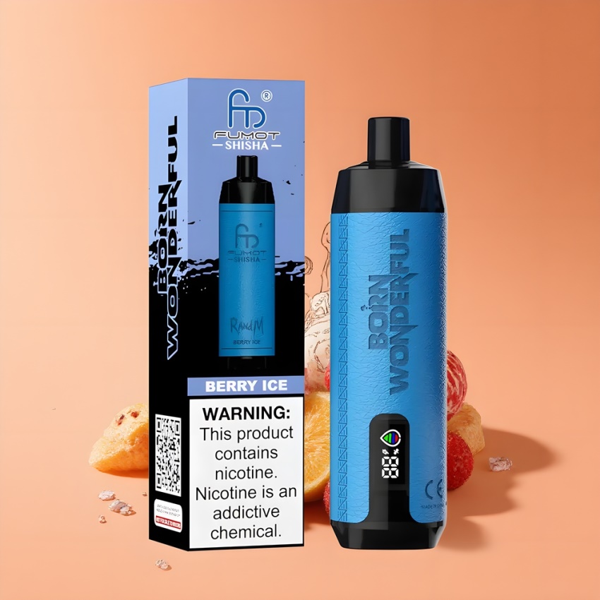 RandM Fumot Shisha 10000 Puffs magyar nagykereskedés 0.6ohm Málna Jég