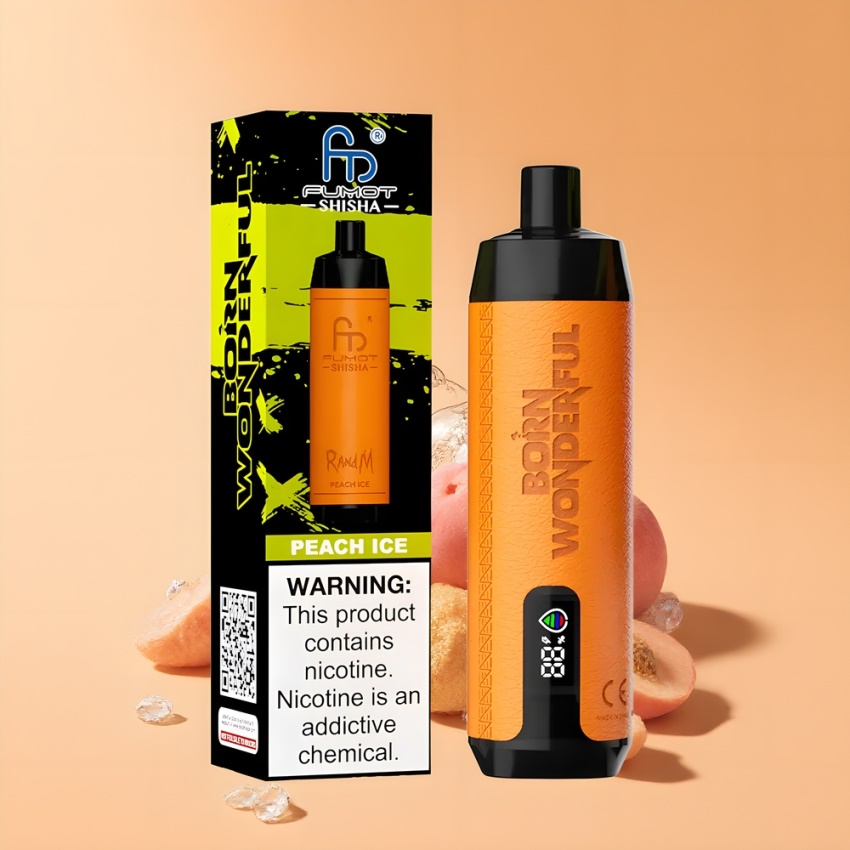 RandM Fumot Shisha 10000 Puffs magyar nagykereskedés Barackjég 18ml