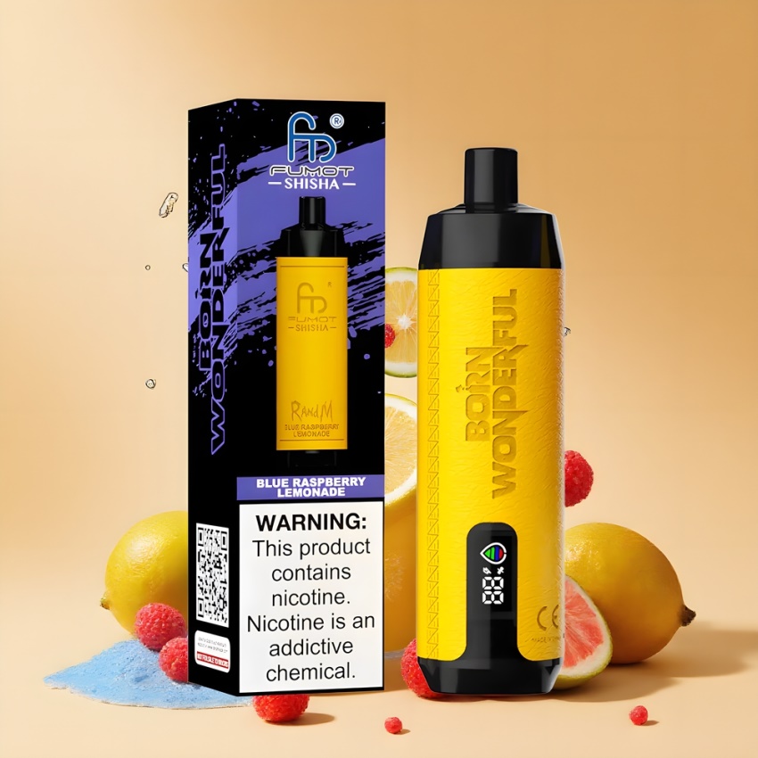 RandM Fumot Shisha 10000 Puffs magyar nagykereskedés Kék Málna Limonádé Type-C