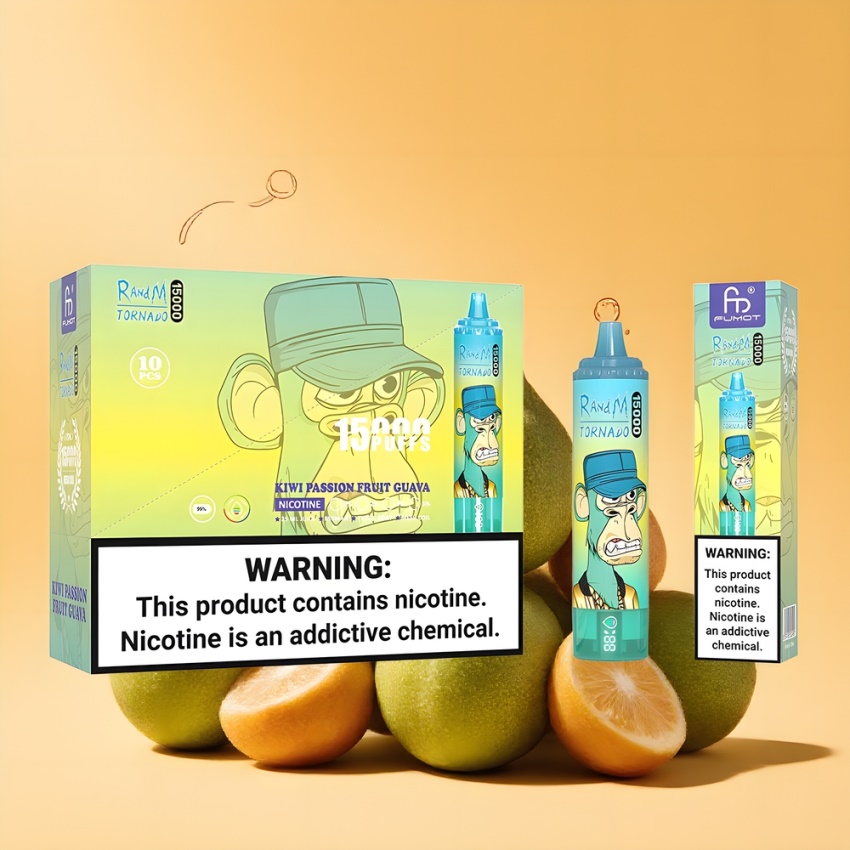 RandM Fumot Tornado 15000 Puffs Mesh Coil magyar nagykereskedés Kivi Szenzációs Gyümölcs Guava